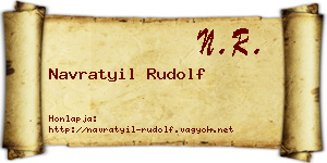 Navratyil Rudolf névjegykártya